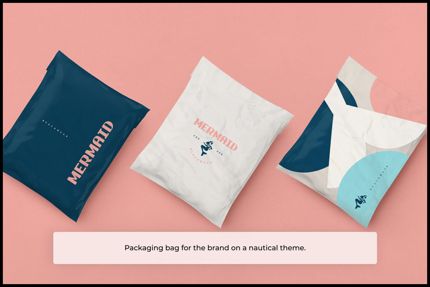 Packaging bags for the brand on a nautical theme.