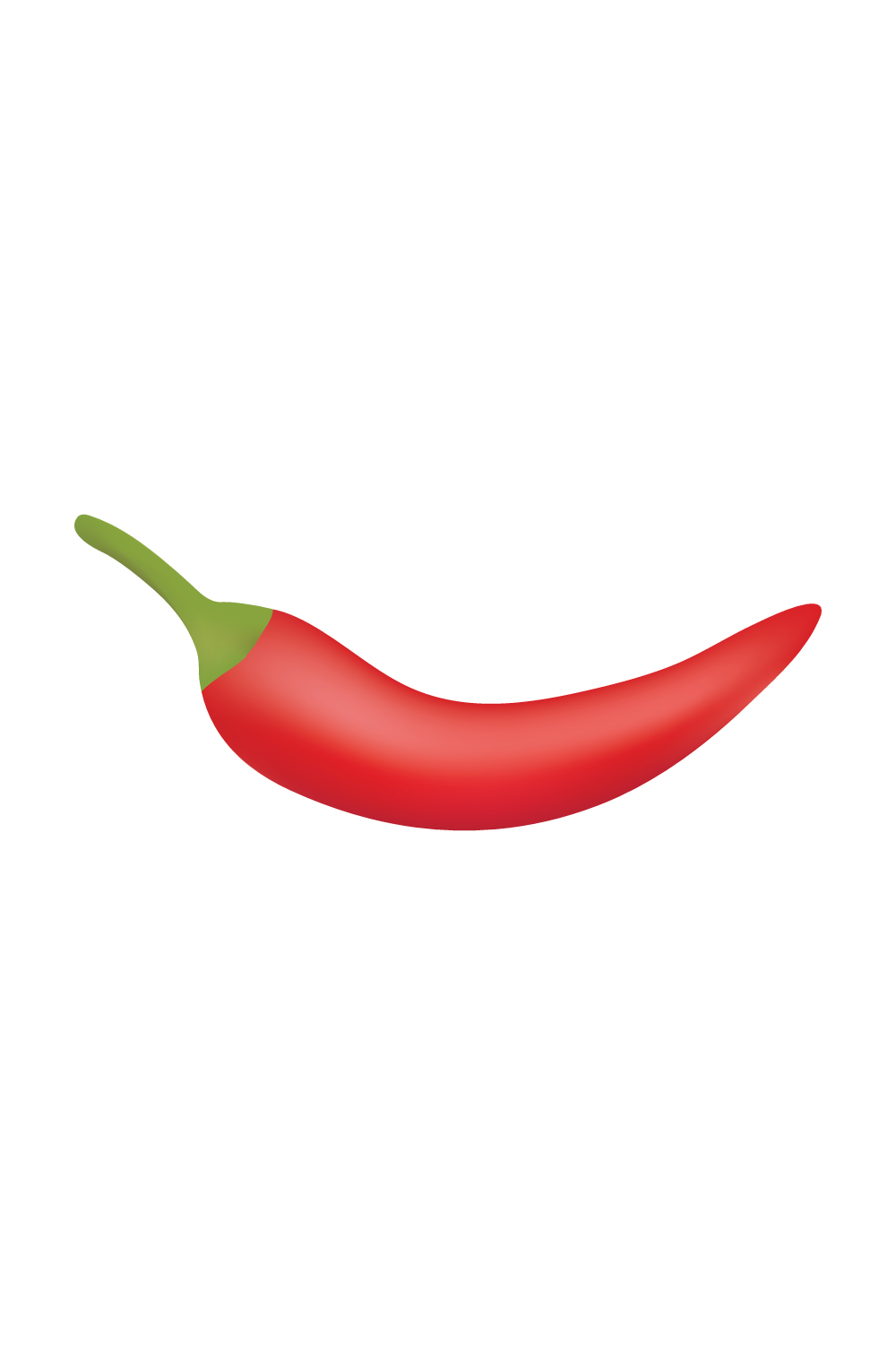 Red Chili Illustration On White Background pinterest preview image.