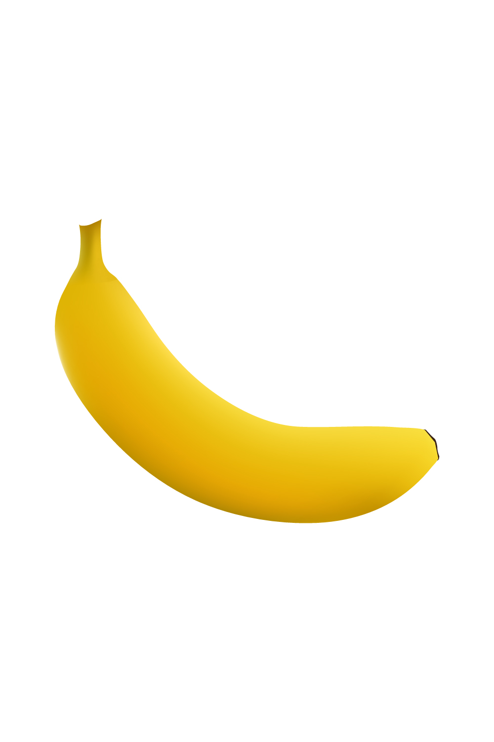 Banana Illustration On White Background pinterest preview image.