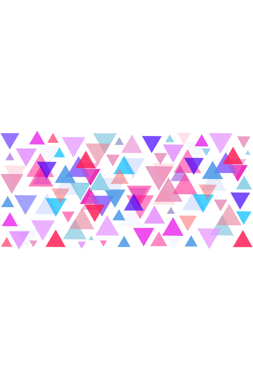 Geometric triangles multicolor creative background pinterest preview image.