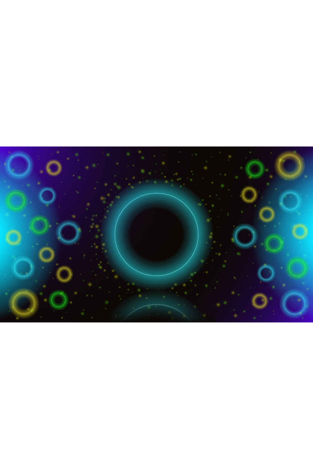 Abstract shiny glowing circle colorful background pinterest preview image.