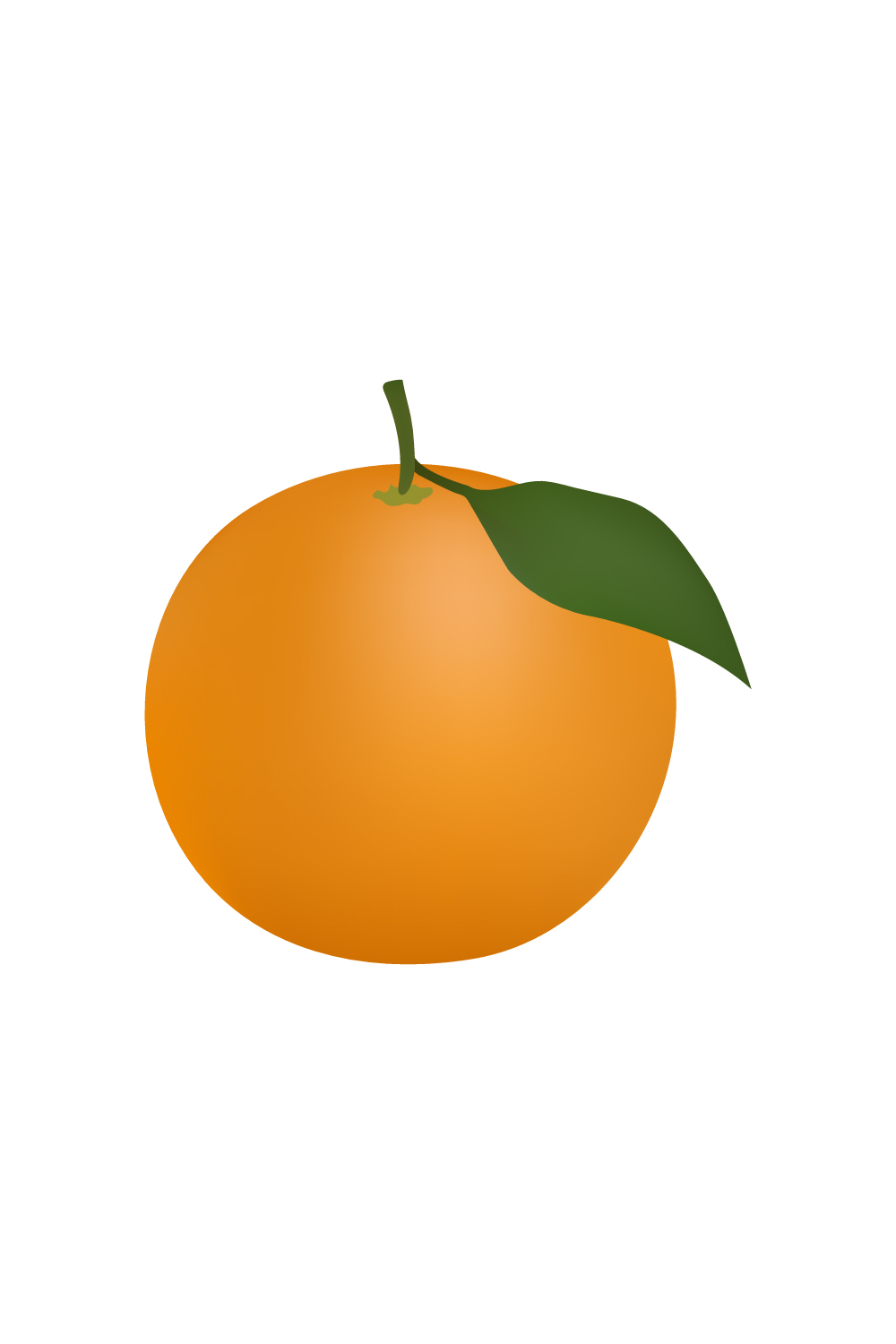 Orange Illustration On White Background pinterest preview image.