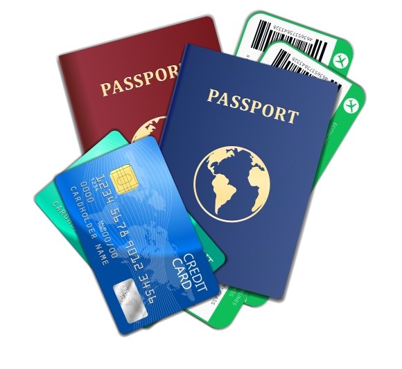 Air tickets, passports, credit cards cover image.
