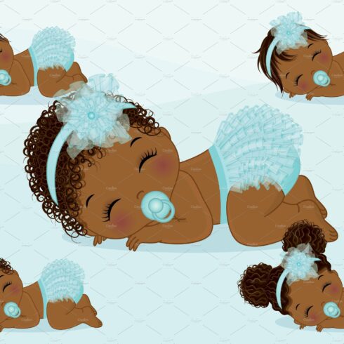 Sleeping Baby Girl in Ruffled Diaper cover image.