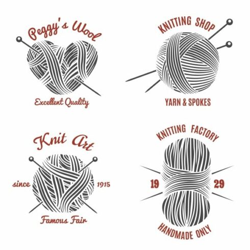 Knitting labels and knitwear logo cover image.
