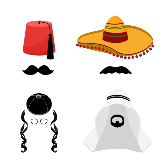 Turkish, mexican, arabic, jewish hat cover image.