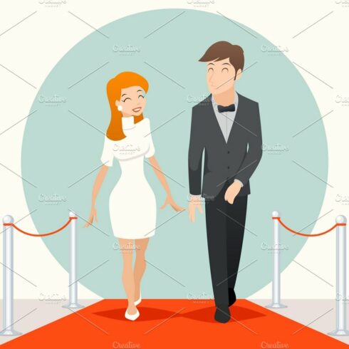 Celebrities couple on a red carpet cover image.