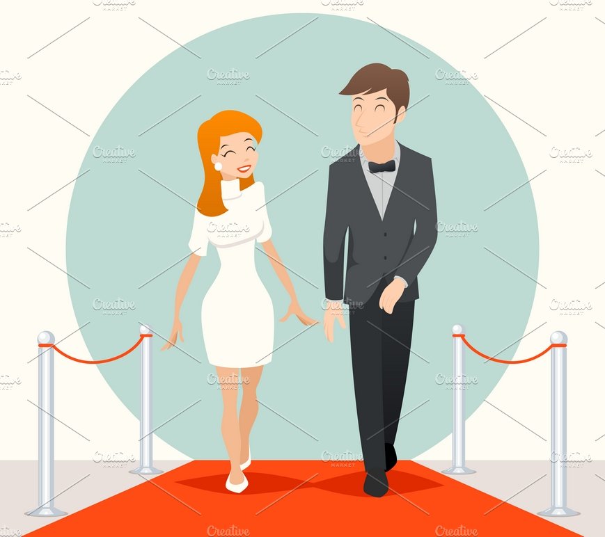 Celebrities couple on a red carpet cover image.