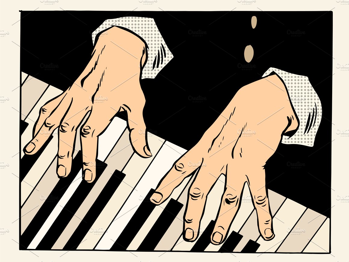 piano keys pianist hands cover image.