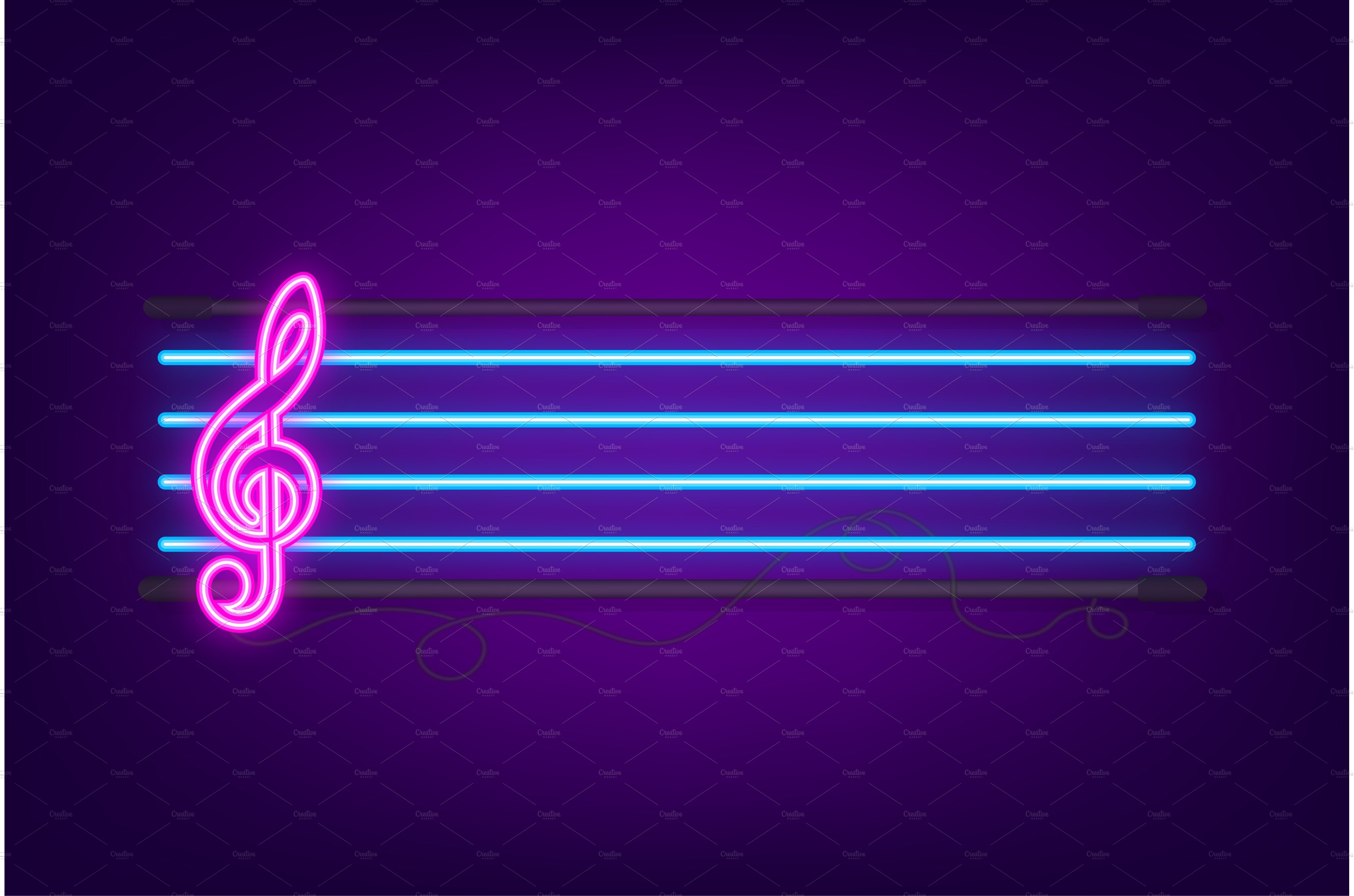 Collection of music note icon on cover image.