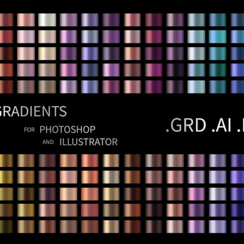 160 Gradients for Photoshop and AI cover image.