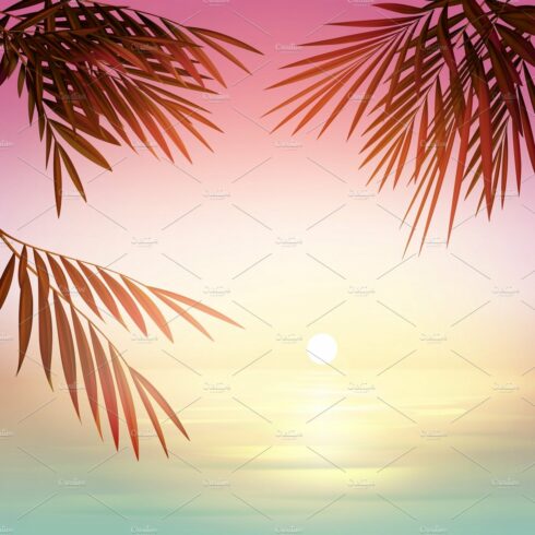 Pink tropical sunset cover image.