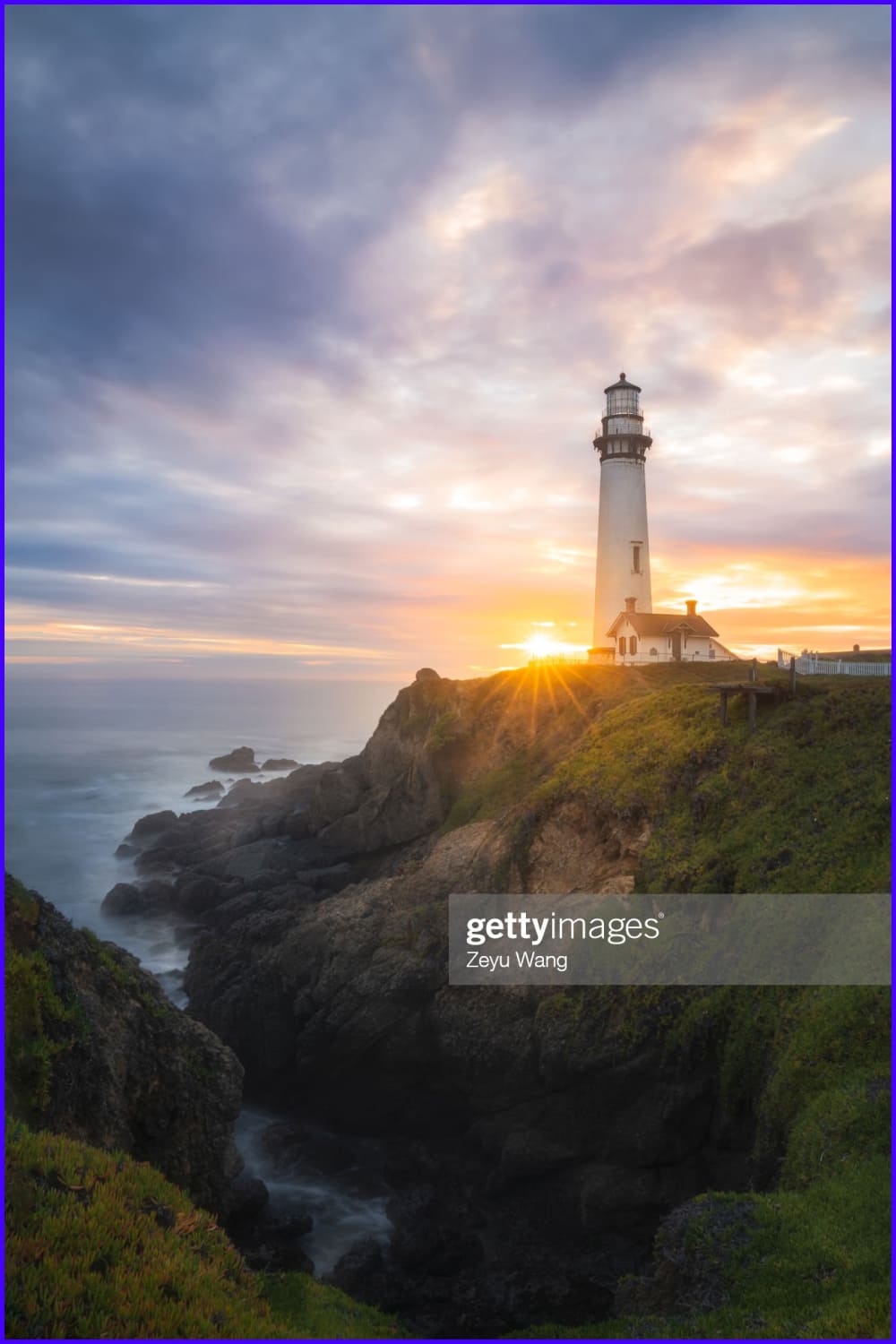 California - Pigeon Point Lighthouse before Sunset.