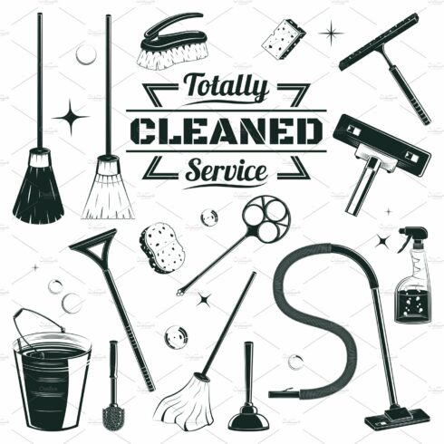 Hand Drawn Cleaning Elements Set cover image.
