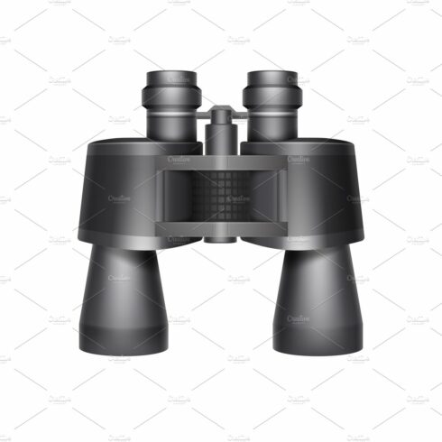 Black travel binoculars cover image.