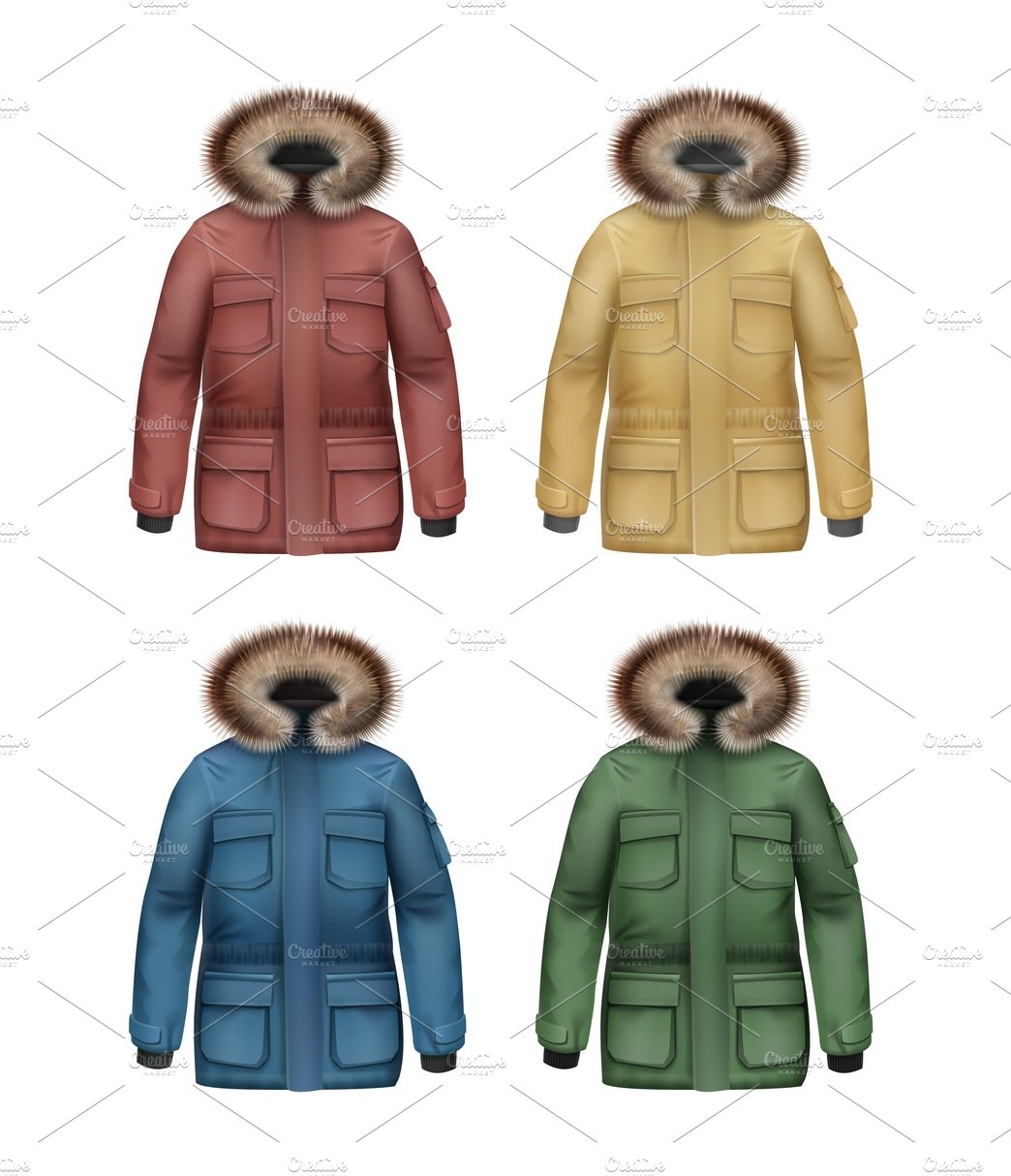 Set of winter coats cover image.
