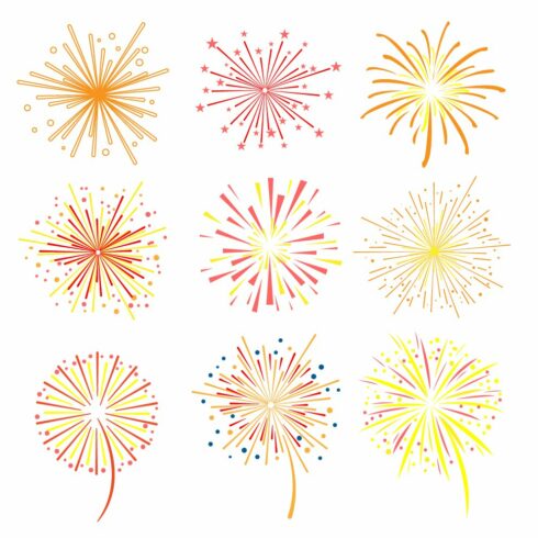 Fireworks vector illustration cover image.