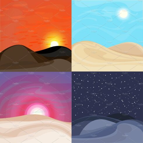 Colorful Desert Landscapes Set cover image.