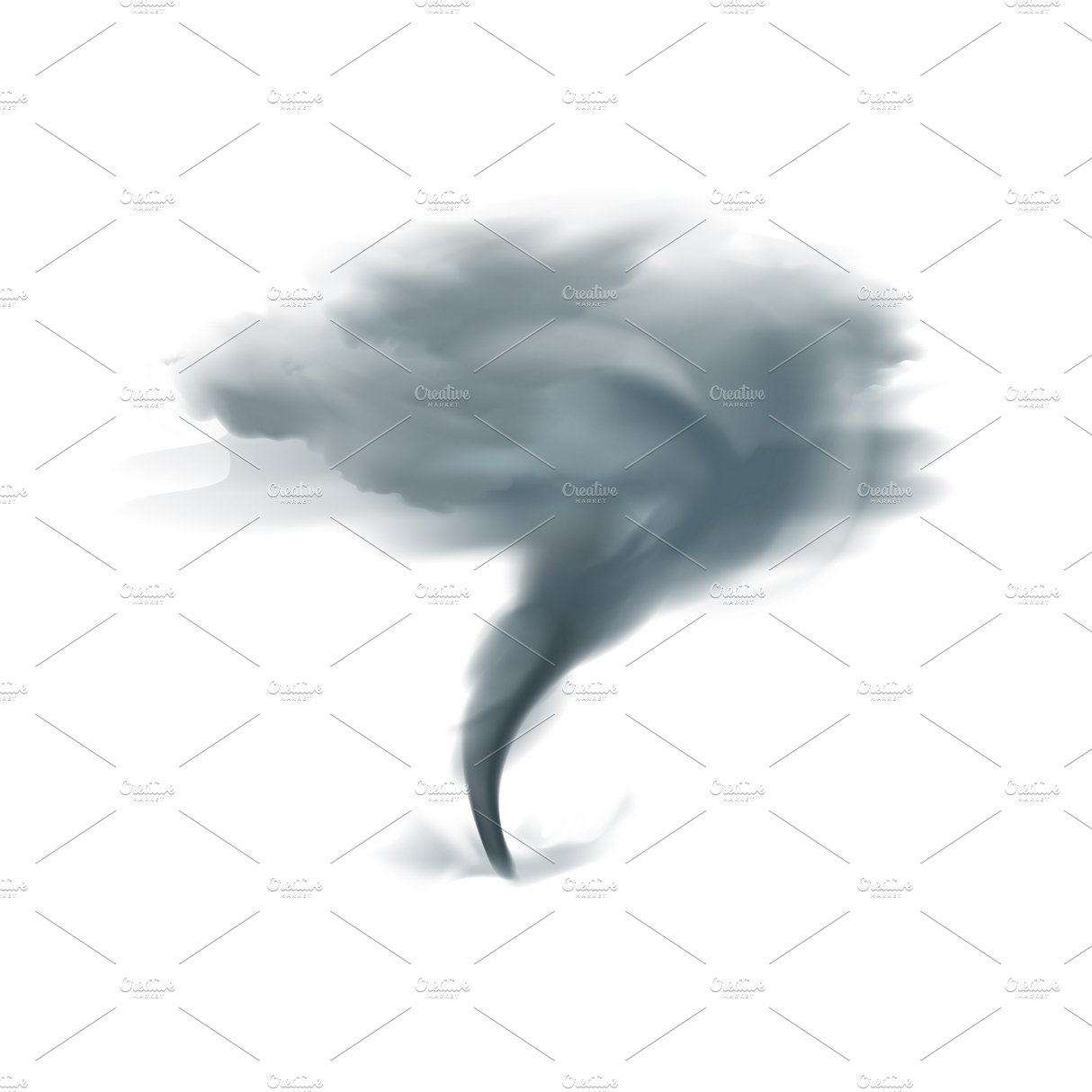 Realistic tornado illustration cover image.