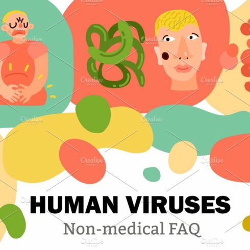 Human viruses composition cover image.