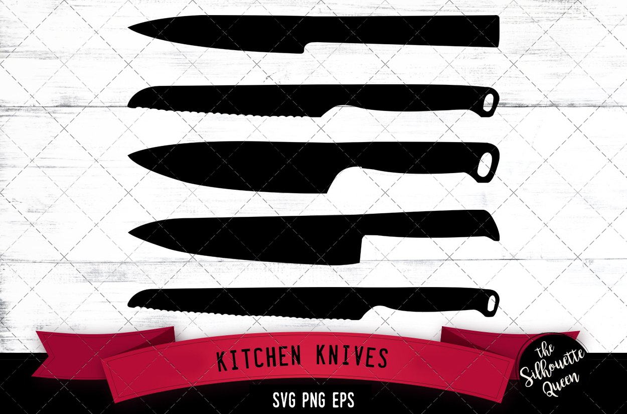 Kitchen Knives Silhouette Vector cover image.
