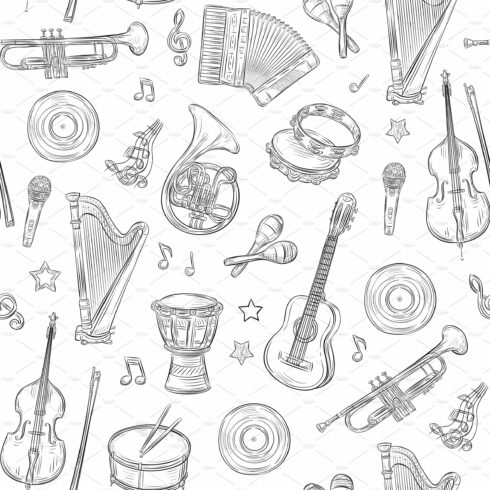 Musical instruments sketch icon 453982 Vector Art at Vecteezy