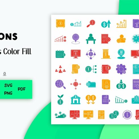 Icon Pack: Business Color (50 Icons) cover image.