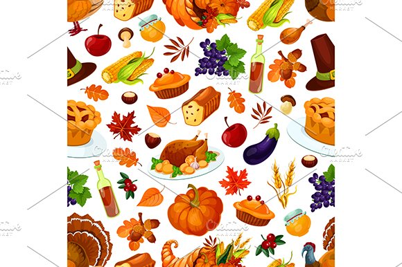 Thanksgiving day pattern cover image.