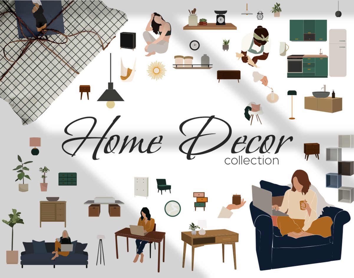 Home Decor- vector collection cover image.