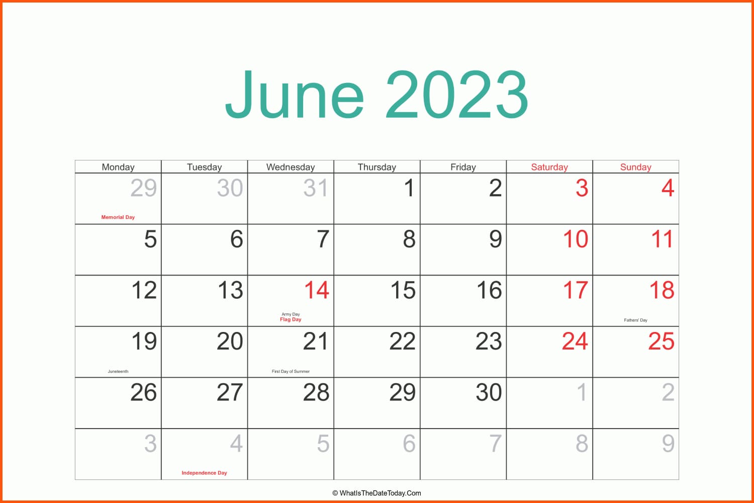 40+ Best June Calendars for 2022