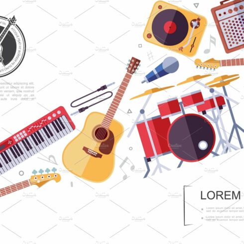 Rock musical instruments concept cover image.