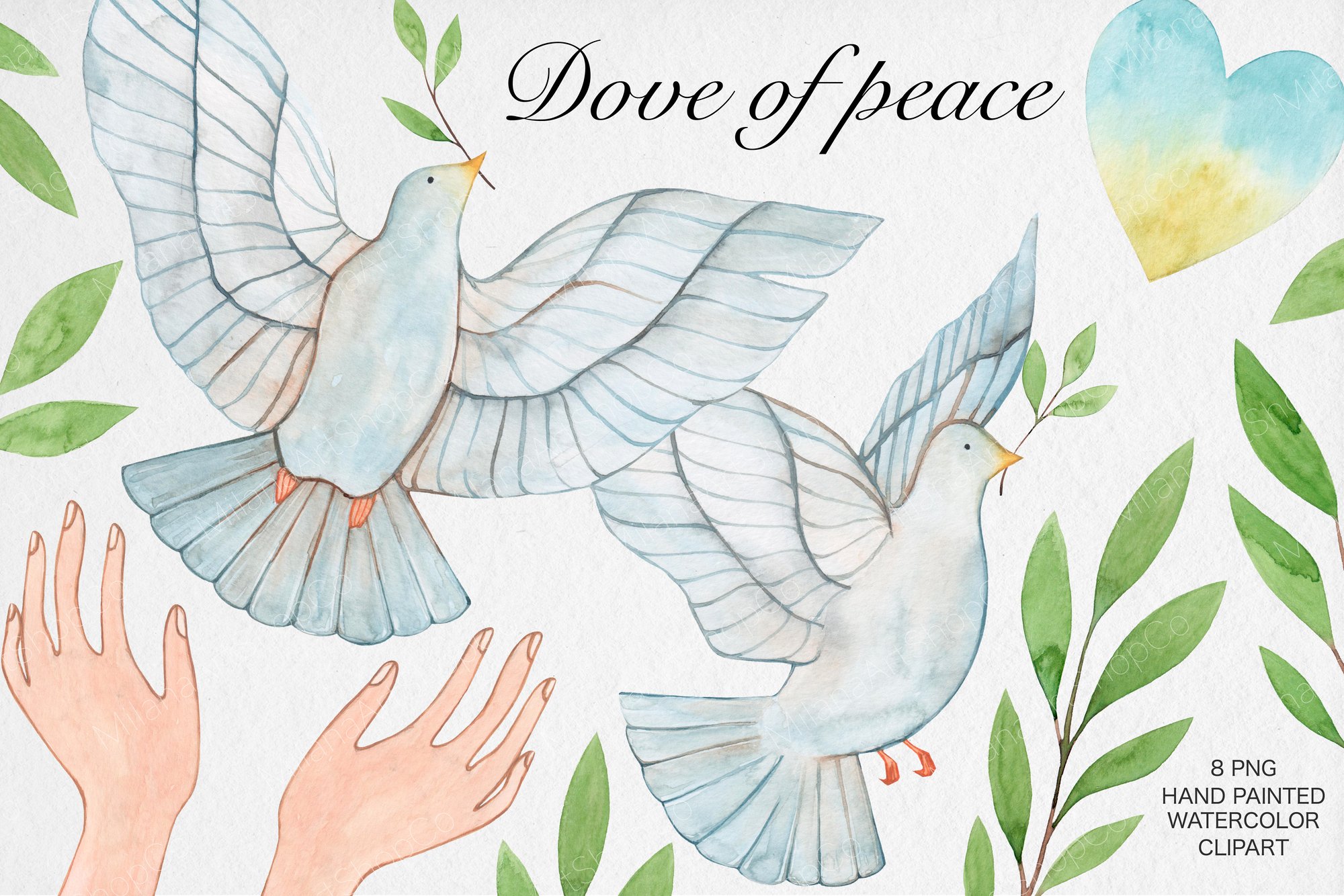 Watercolor Dove of Peace for Ukraine cover image.