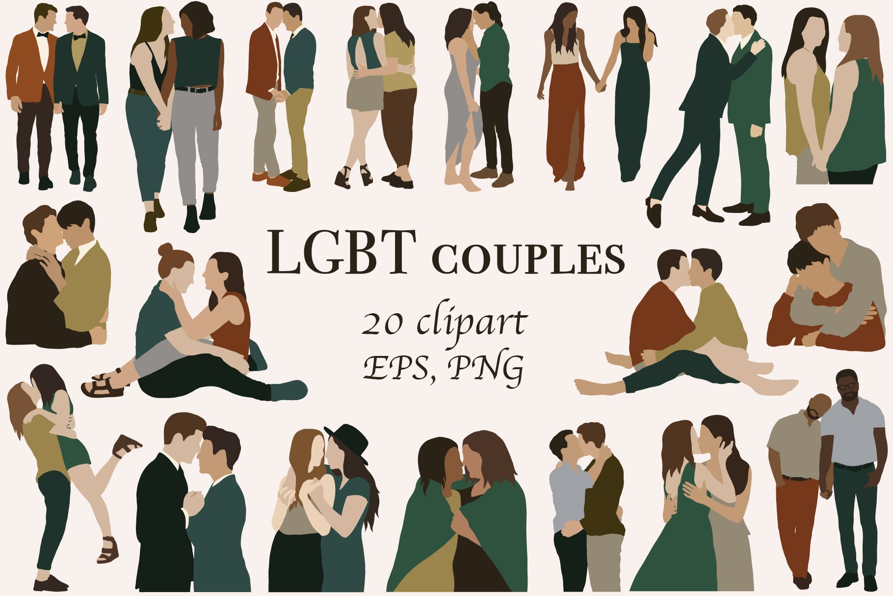 Abstract Gay couples cover image.