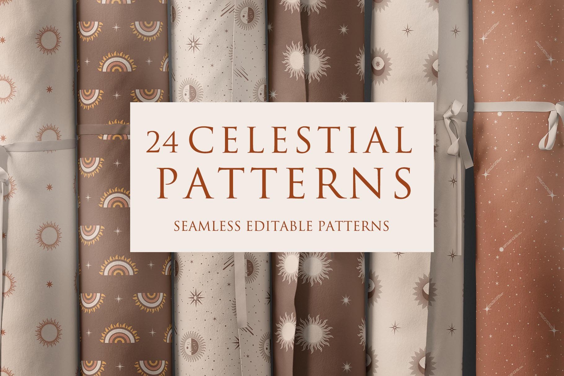 Celestial Magic Seamless Patterns cover image.