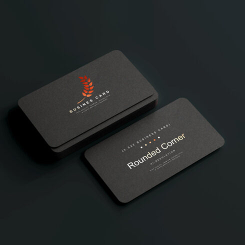 5pcs Premium Business Card Mockup Template cover image.