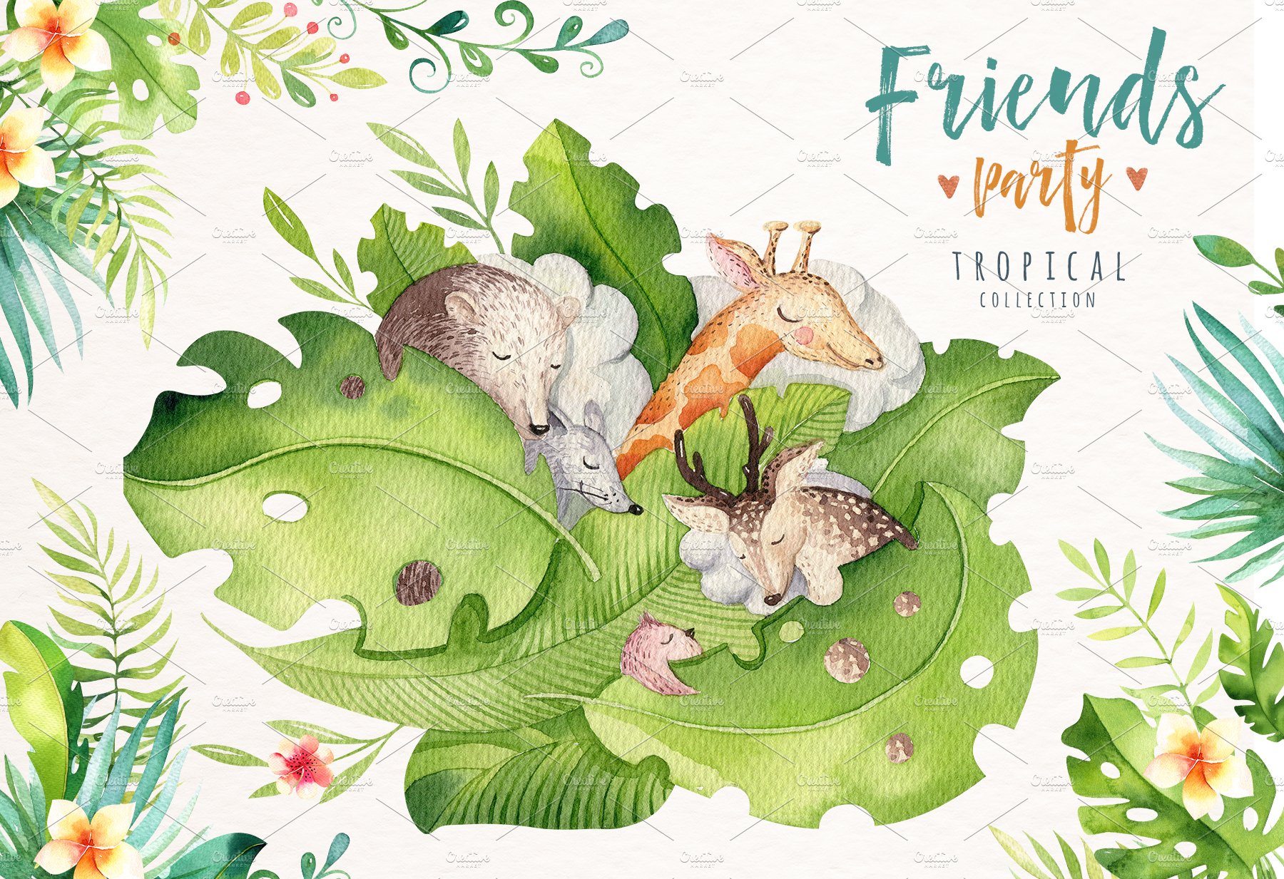 Friends party.Tropical collection II cover image.