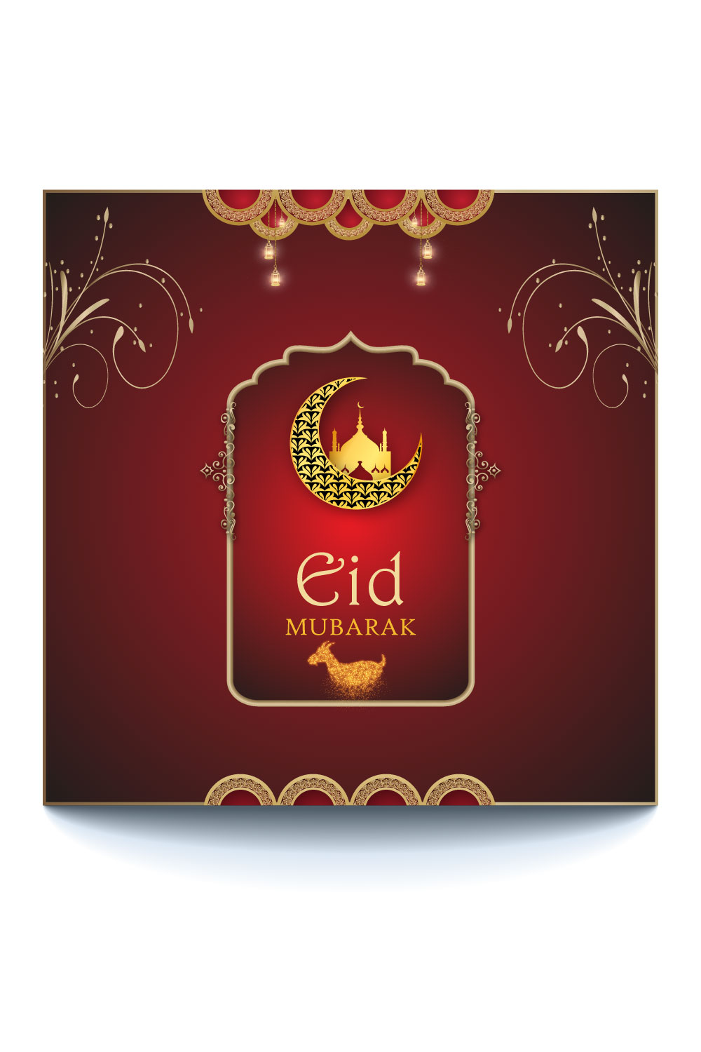 Free Eid Ul Adha Poster, Banner And Flyer Design Template pinterest preview image.