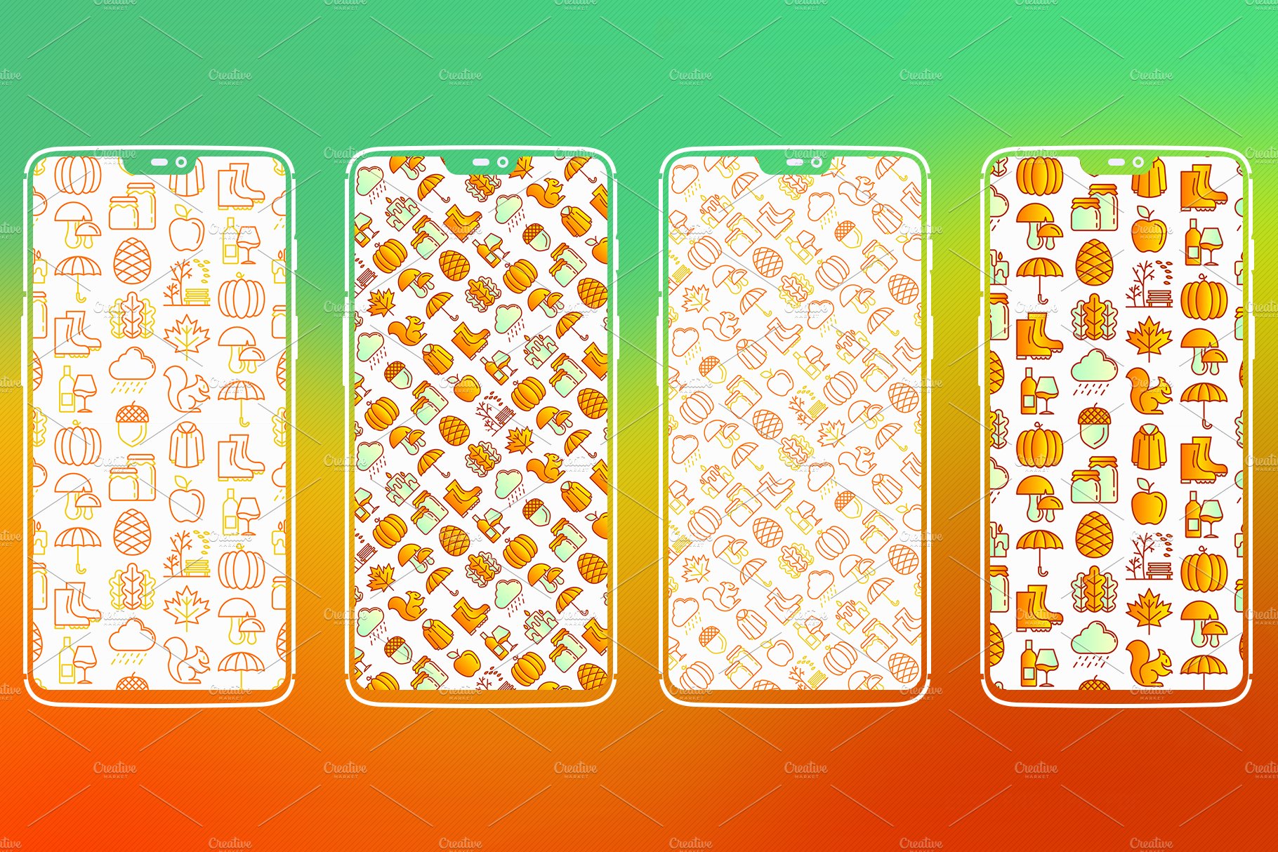 Autumn Patterns Collection preview image.