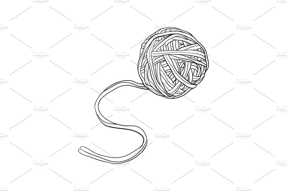 -50% OFF! Yarn balls in vector preview image.