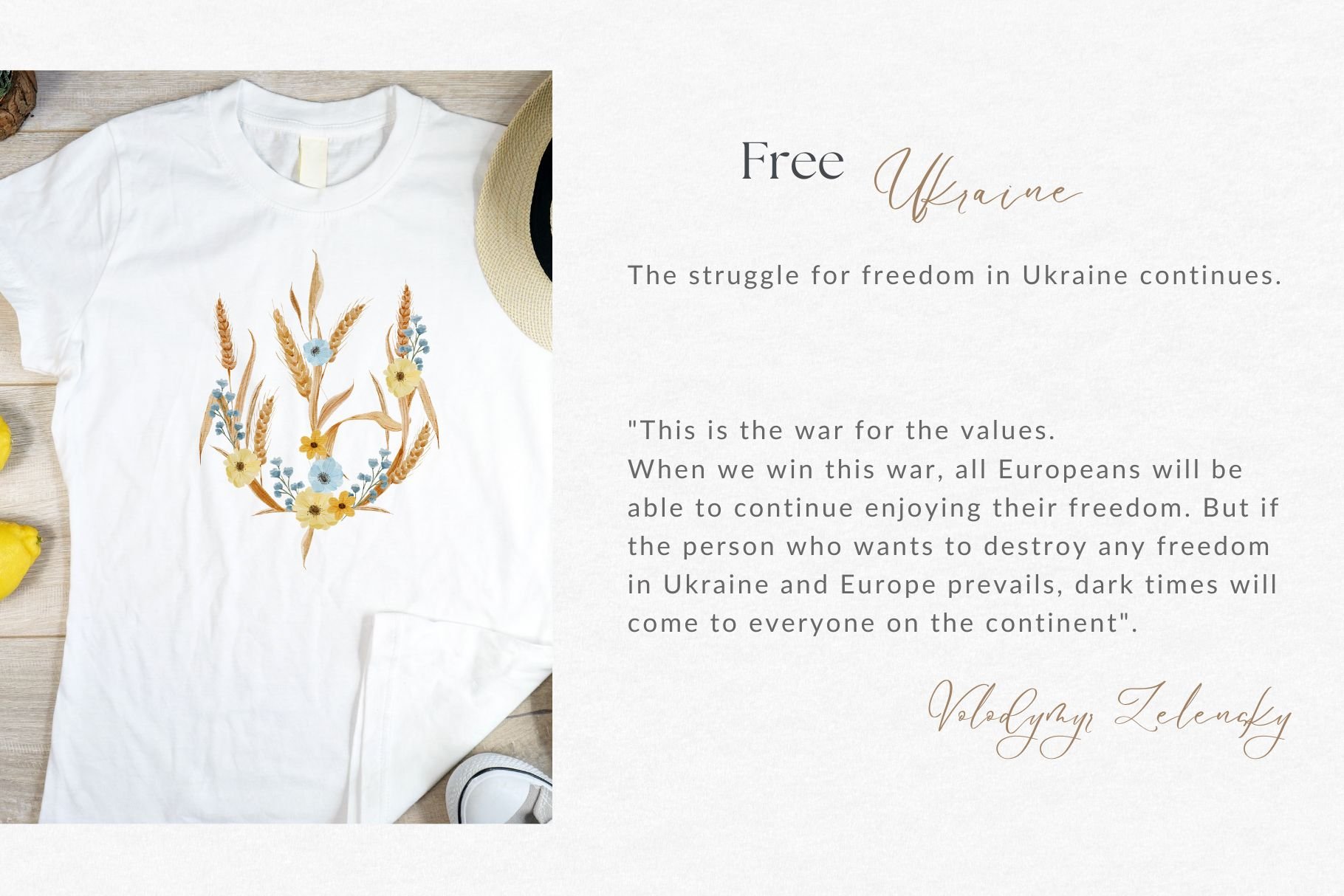 Watercolor Ukraine clipart set preview image.