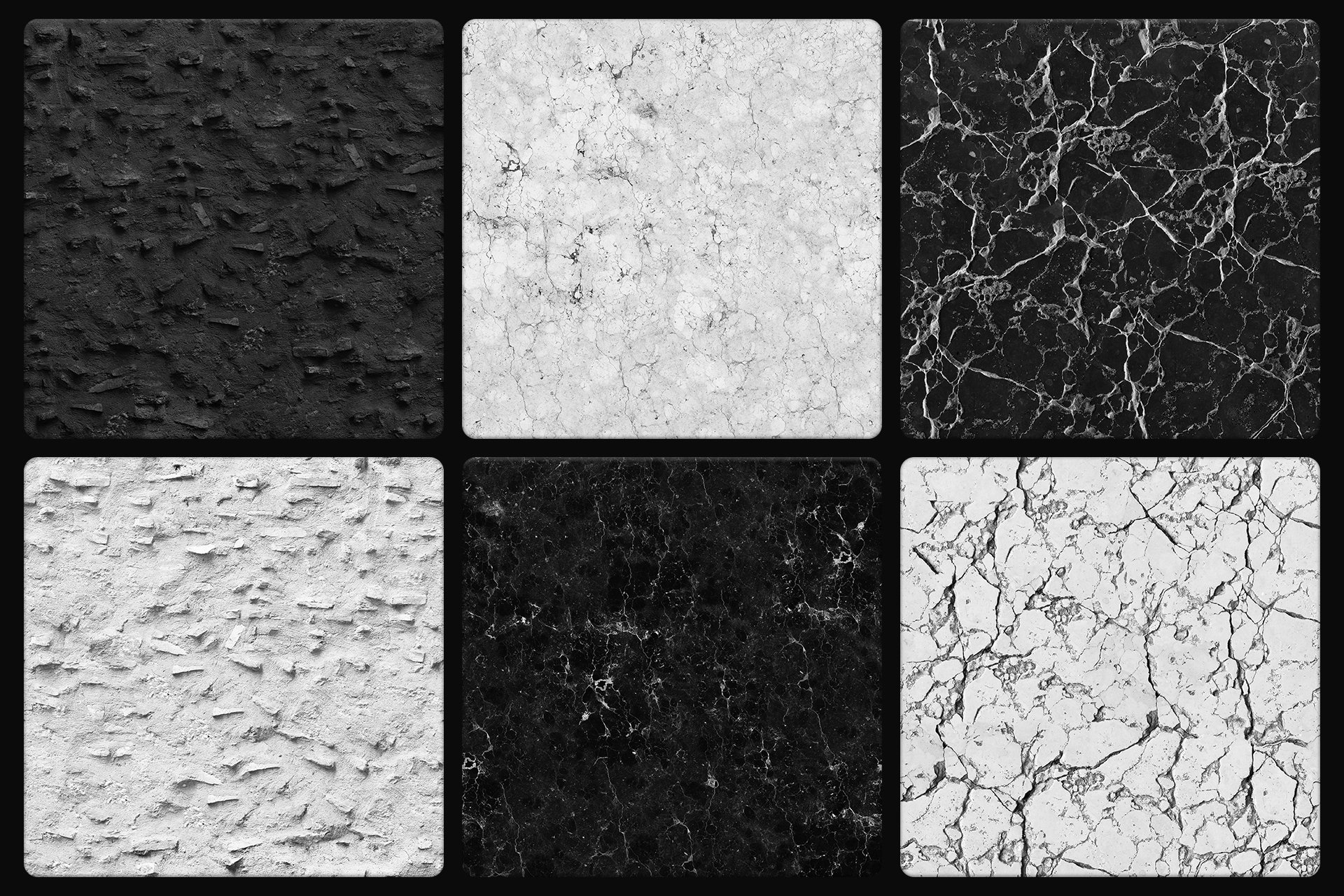 48 Black And White Seamless Textures preview image.