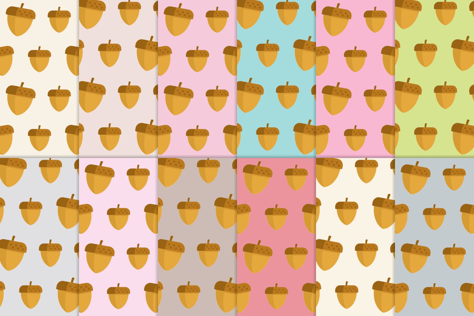 Acorn Seamless Patterns preview image.