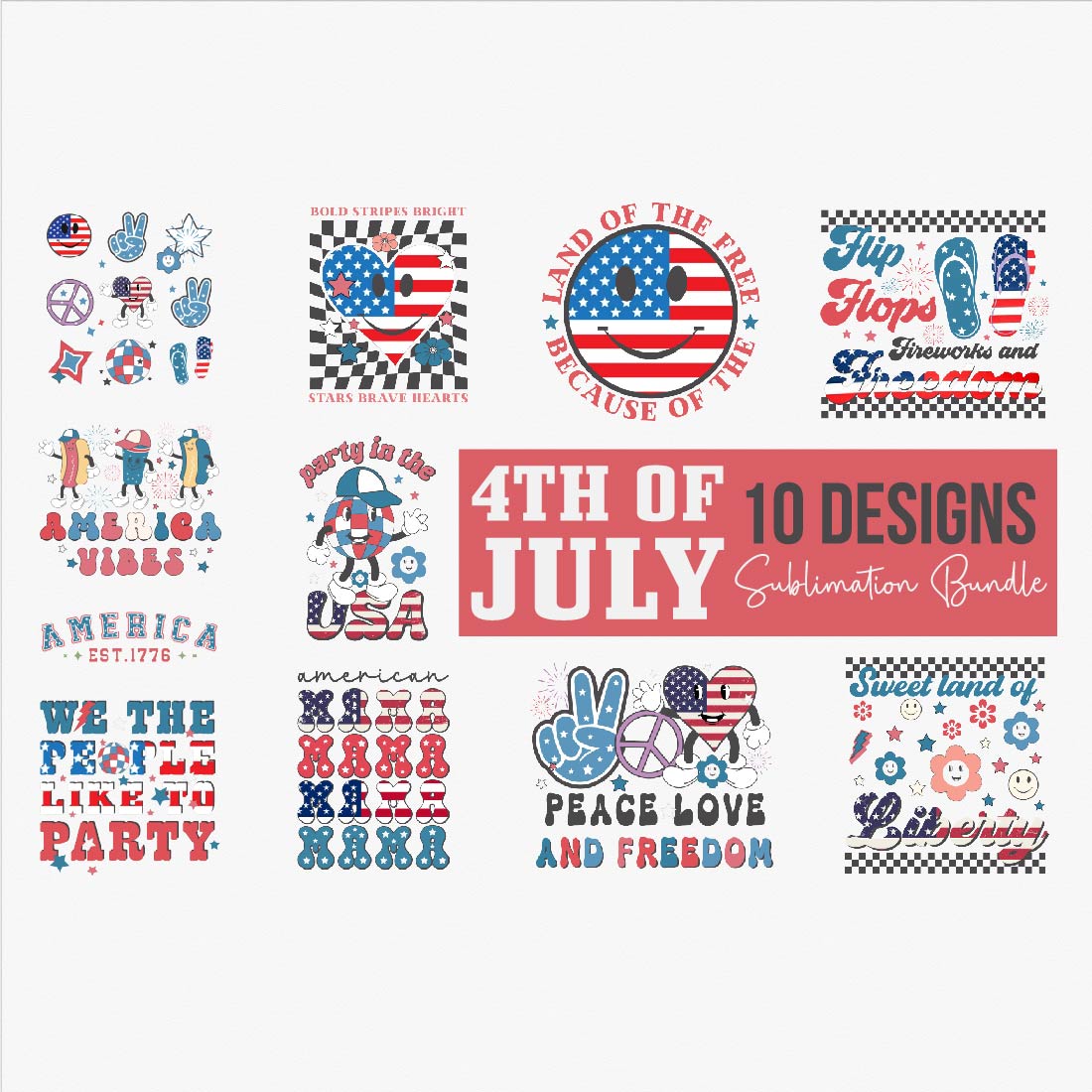 4th Of July Sublimation Bundle cover image.
