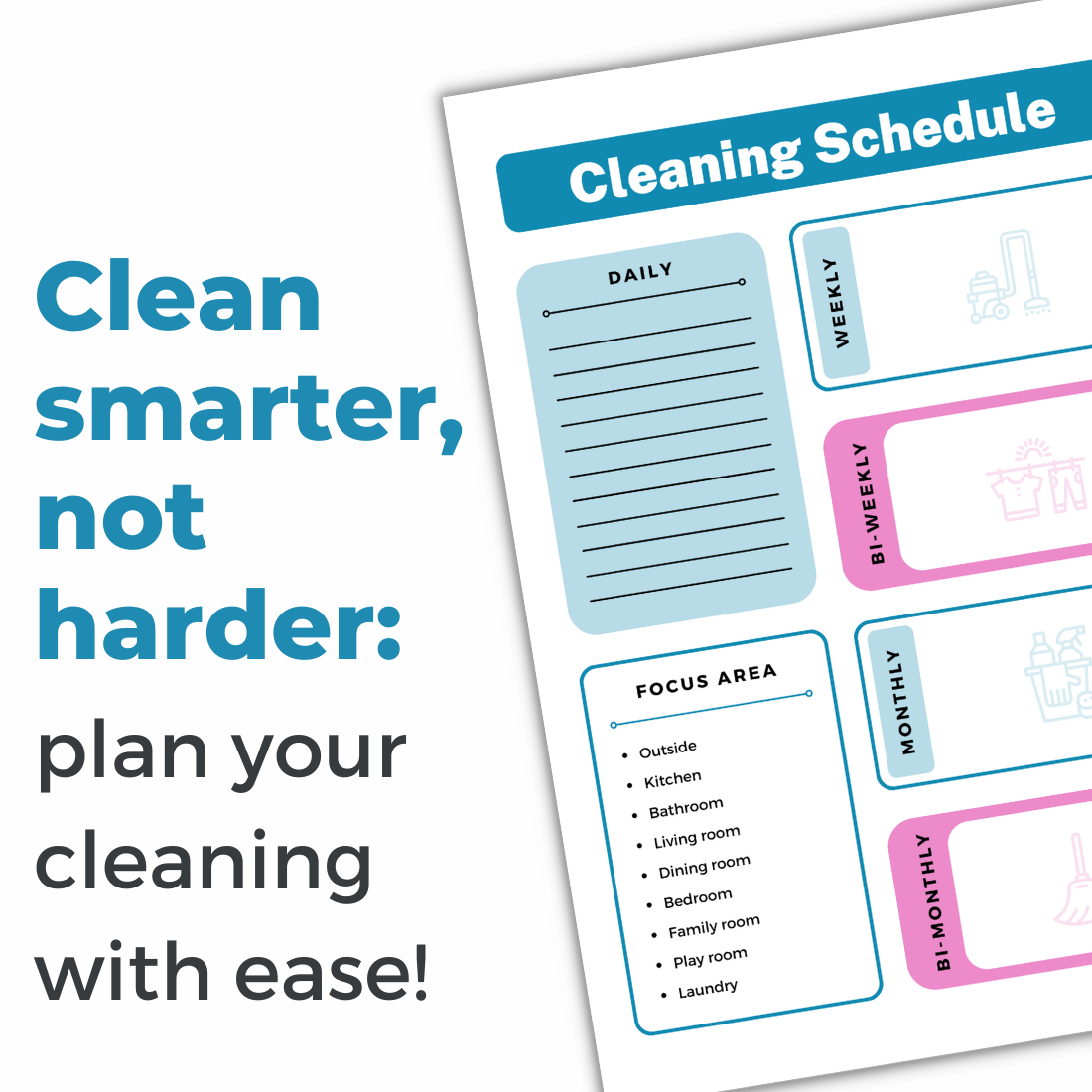 Cleaning Schedule Planner Template