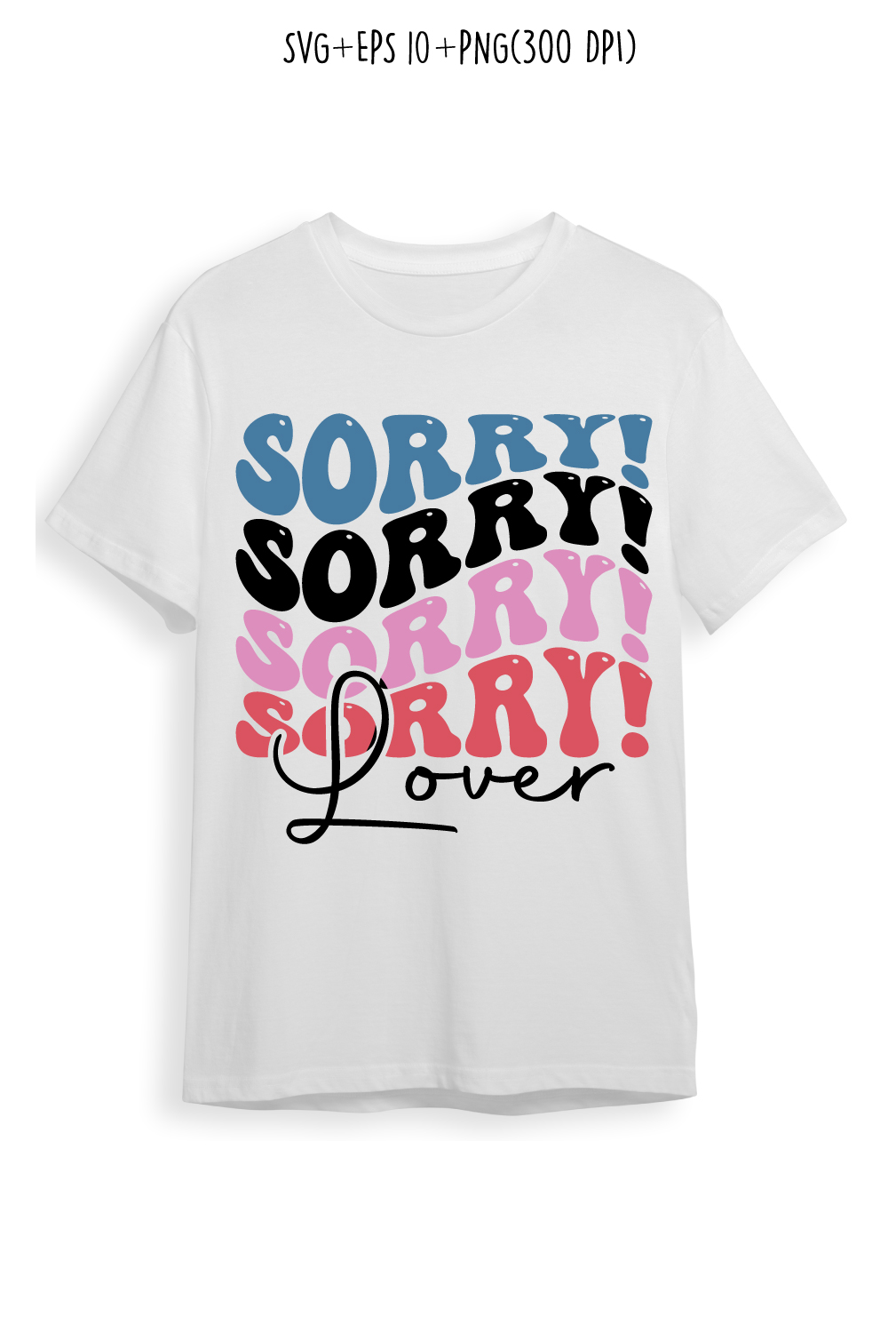 Sorry lover indoor game retro typography design for t-shirts, cards, frame artwork, phone cases, bags, mugs, stickers, tumblers, print, etc pinterest preview image.