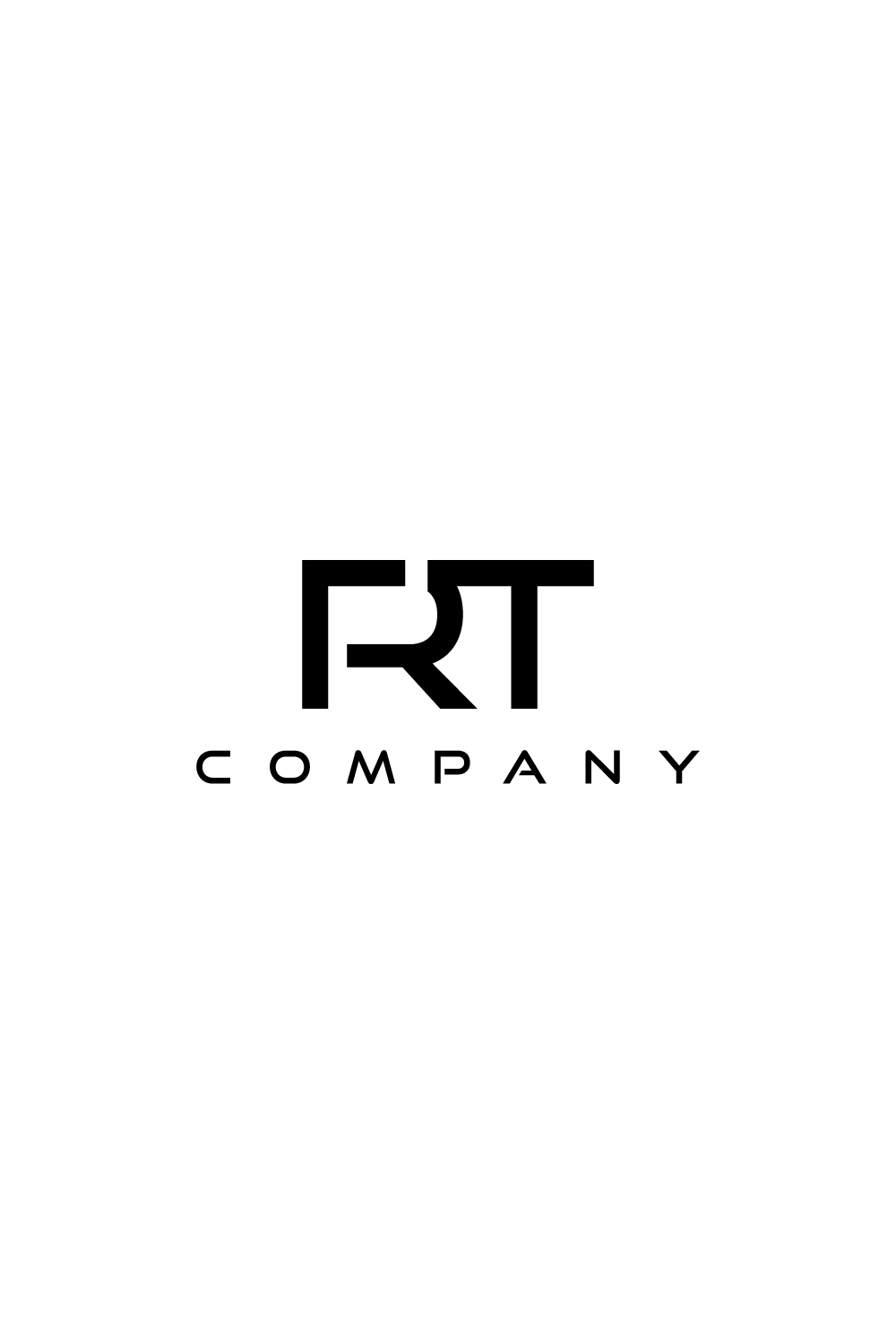 RT letter mark logo with a modern look pinterest preview image.