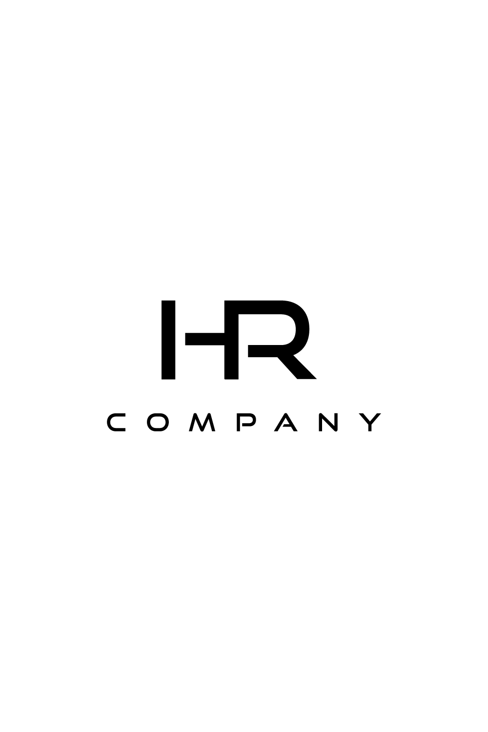 HR letter mark logo with a modern look pinterest preview image.