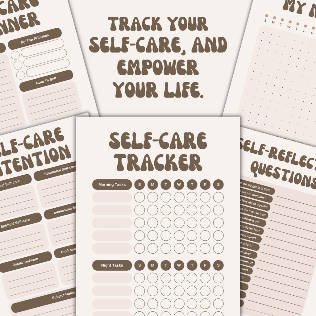 Self Care Tracker Planner Template - MasterBundles