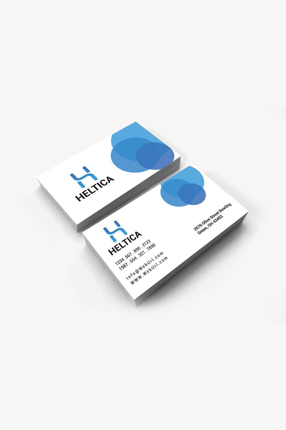 Simple corporate Business card pinterest preview image.