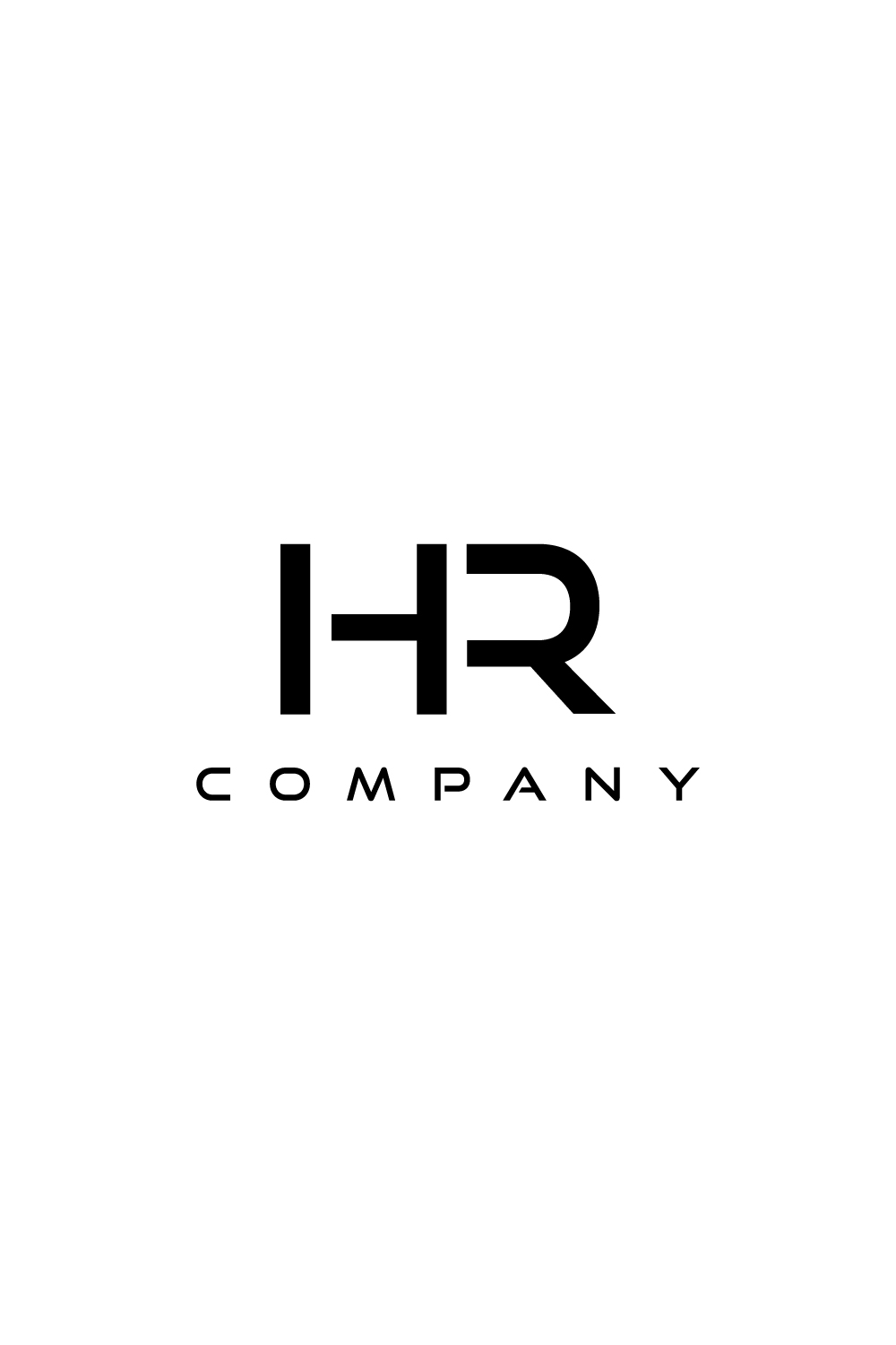 Abstract HR letter mark logo with a modern look pinterest preview image.